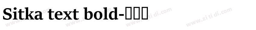 Sitka text bold字体转换